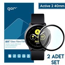 Gor Galaxy Watch Active 2 40Mm 3D Kavisli Nano Glass Ekran Koruy-Siyah