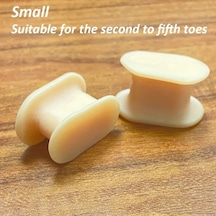 Chenkestoreone Küçük Açık Bej 2li Silikon Ayak Parmak Ayırıcı Yumuşak Jel Ped Rahatlatıcı
