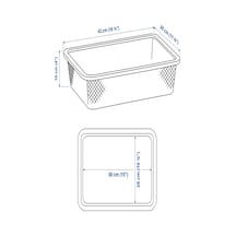 Ikea Koyu Gri Kullanışlı Saklama Kutusu 42x30x10 Cm Oyuncak Düzenleyici Çocuk Odası