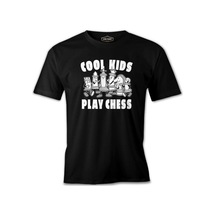Cool Kids Play Chess Siyah Erkek Tshirt 001