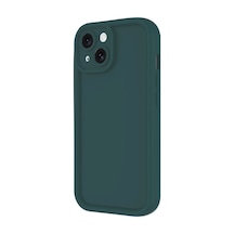 İphone Uyumlu 16 Kılıf Viera Seri Silikon Kapak Koyu Yeşil
