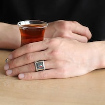 Gümüş Osmanlı Devlet Armalı Erkek Yüzük (551172430)