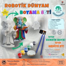 Codlaı Kids Robotik Dünyam 3d Boyama Seti - Çocuklar İçin Eğitici Yaratıcı Oyuncak Boyama Kiti - Bilge Fil