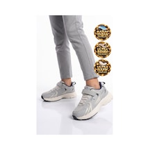 Cool Cırt Banlı Kalın Tabanlı Gri Erkek Çocuk Yürüyüş Ve Spor Ayakkabı Sneaker Terra 26k