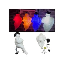 Şapkalı Orta Boy Robot Beyaz Ledli Beyaz Gövde 24 Volt 1 Adet