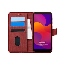 Y5p İçin Kılıf Fabric Book Wallet Kırmızı Y5p İle Uyumlu Kılıf - Kırmızı 50 x 22