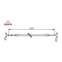 Fren Halatı On Sprınter B906 . Crafter 30-35-50 1374mm Bosch A9064202885/ 2e0609701an