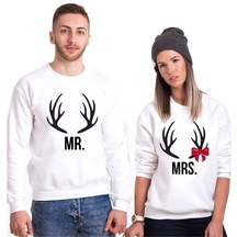 Tshirthane Mr.Mrs. Geyik Sevgili Kombinleri Unisex Sweatshirt