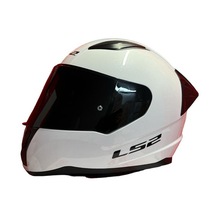 Spoiler + Şeffaf Kask Camı + Ls2 Rapid 2 Race Kapalı Kask Beyaz