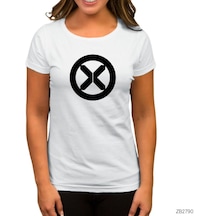 X-Men Logo Beyaz Kadın Tişört