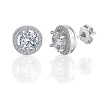 1.50 Karat Mia Zirconia Büyülü Işıltı Tektaş Gümüş Küpe