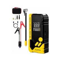 Auhma A8844 Akü Takviye Cihazı & Hava Kompresörü - 10.000 Mah Powerbank,led Fener 150 Psı Sarı