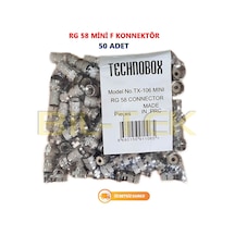 Technobox Rg 58 F Konnektör - 50 Adet