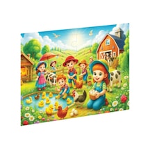 Çiftlikteki Çocukları Ahşap Puzzle