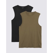 Marks & Spencer Kısa Kollu Atlet T14001605a Yeşil