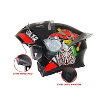 Motoanl Motosiklet Güneş Vizörlü Joker Kurye Çene Açılır Kask
