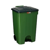 Köşeli Pedallı Tekerlekli Çöp Kovası 85 L