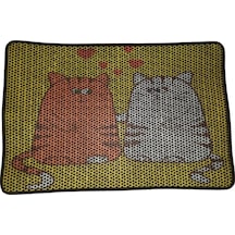 Nanbell Büyük Elekli Çift Katlı Kedi Kumu Paspası 75x59 Cm Desenli No:9