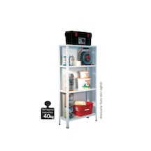 4 Zeminli Metal Raflı Dolap 84X30X160 Cm