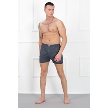 Akbeniz Erkek Penye Boxer 40081-Lacivert