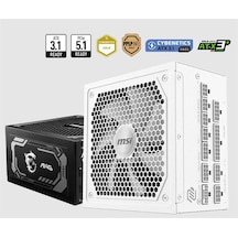 Msı Mag A1000gl Pcıe5 Whıte 1000w 80+ Gold Power Supply