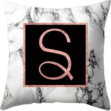 26 Harf Desenli Mükemmel Kokuşuk Kumaş Yastık Kılıfı - Ev Dekoru, Konforlu Dayanıklı, 44x44 Cm, Dış Ticaret Modeli Diğer Diğer