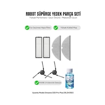 Dreame D20 Pro Plus Rld43sd İle Uyumlu 2 Yan Fırça 2 Filtre 2 Mop 1 Deterjan 1.0