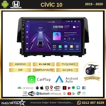 Honda Civic Kablosuz Carplay 4gb + 64gb Android 13 2015-2020 Nav