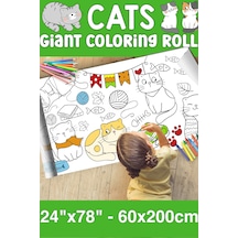 Melolisa Kedi Dev Boy Boyama Kağıdı - Farm Kids Coloring Roll - Giant Painting Paper Roll For Kids