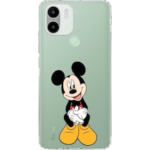 Redmi A1 Plus Slim Fit Kapak Mickey Mouse Tasarımlı Şeffaf Silikon Şeffaf