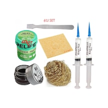 Relıfe Rl-402 Krem Lehim 183 C 40gr Havya Uç Temizleyici Kremi Seti Flux Lehim Toplama Spatula Vs Set09