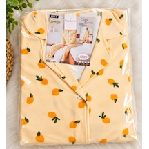 C&City City Love Kadın Desenli Pijama Takımı AÇIK SARI