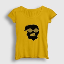 Presmono Kadın Head Arctic Monkeys T-shirt Sarı