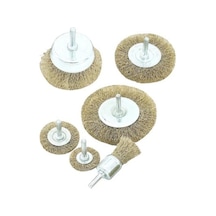 Bay-tec 6 Parça Çelik Tel Fırça Seti Mk1260 Matkap Tel Fırça 6'lı
