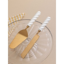 The Mia Ckb0274 Column Pasta Servis Takımı 2 Parça Gold Çok Renkli