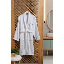 Pierre Cardin Soft Bornoz Wave Beyaz Beyaz