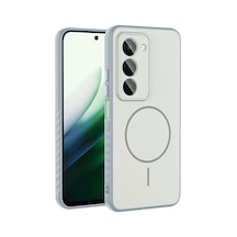 Xiaomi Redmi 15 Kılıf Kamera Lens Korumalı Magsafe Destekli Silikon Pazarplus Gümüş