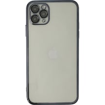 Apple, Uyumlu iPhone 11 Pro Kılıf Razer Lensli Silikon - Siyah