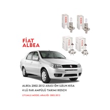 ALBEA 2008 MODEL ÖN UZUN-KISA 4 LÜ FAR AMPÜLÜ TAKIMI BOSCH