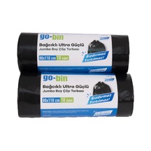 Ultra Güçlü Jumbo Çöp Torbası 80x110cm 10'lu Yırtılmaz Sızdırmaz 3'li Ekonomik Paket - 3 Adet Tarı