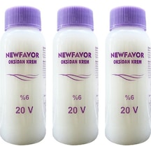3 Adet Oksidan Krem Saç Boya Sıvısı 6'lık 20 Volüme 60 Ml