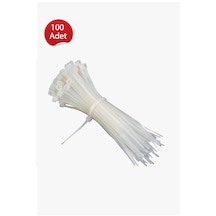 Plastik Kelepçe Cırt Kablo 2.5x20cm Uzunluk Beyaz 100 Adet