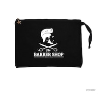 Zepplin Giyim The Barber Shop Siyah Clutch Astarlı Cüzdan / El Çantası Siyah