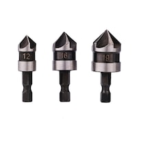 Teltree Ahşap Ve Yumuşak Malzemeler İçin 90 Derece Kesici, 5 Telli, 1/4 İnç Altıgen Saplı, Hızlı Talaş Atımı, 12-16-19 Mm, Siyah Köşe Oluşturucu Aleti