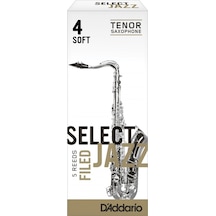 D'addario Rsf05tsx4s Select Jazz Unfiled Tenor Saksafon Kamışı No: 4 Soft Profesyonel/caz - 5'li Paket Unfiled Kesim, Koyu Ve Güçlü Caz Tonu