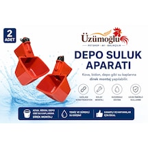 2 Adet Depo Suluk Aparatı Otomatik Şamandıralı Tavuk Suluğu Kova, Bidon Ve Depoya Uyumlu Kanatlı Hayvan Otomatik Suluk