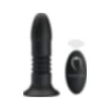 Odins Shop USB Şarjlı Uzaktan Kumandalı 4 Titreşim & 4 İleri Geri Hareketli Anal Plug