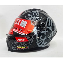 Mt Stinger 2 Ram F1 Şefaf Vizörlü V-28B Kapalı Kask Parlak Renk
