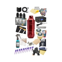 Ava Gt-pen Luxury Red Dövme Makinesi Seti Yeni Başlayanlar İçin Profesyonel Tattoo Seti