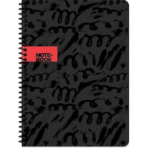 16x22 Cm 80 Yaprak Çizgisiz Esnek Karton Kapak Telli Defter 60 Gram Beyaz Sayfa Kırmızı